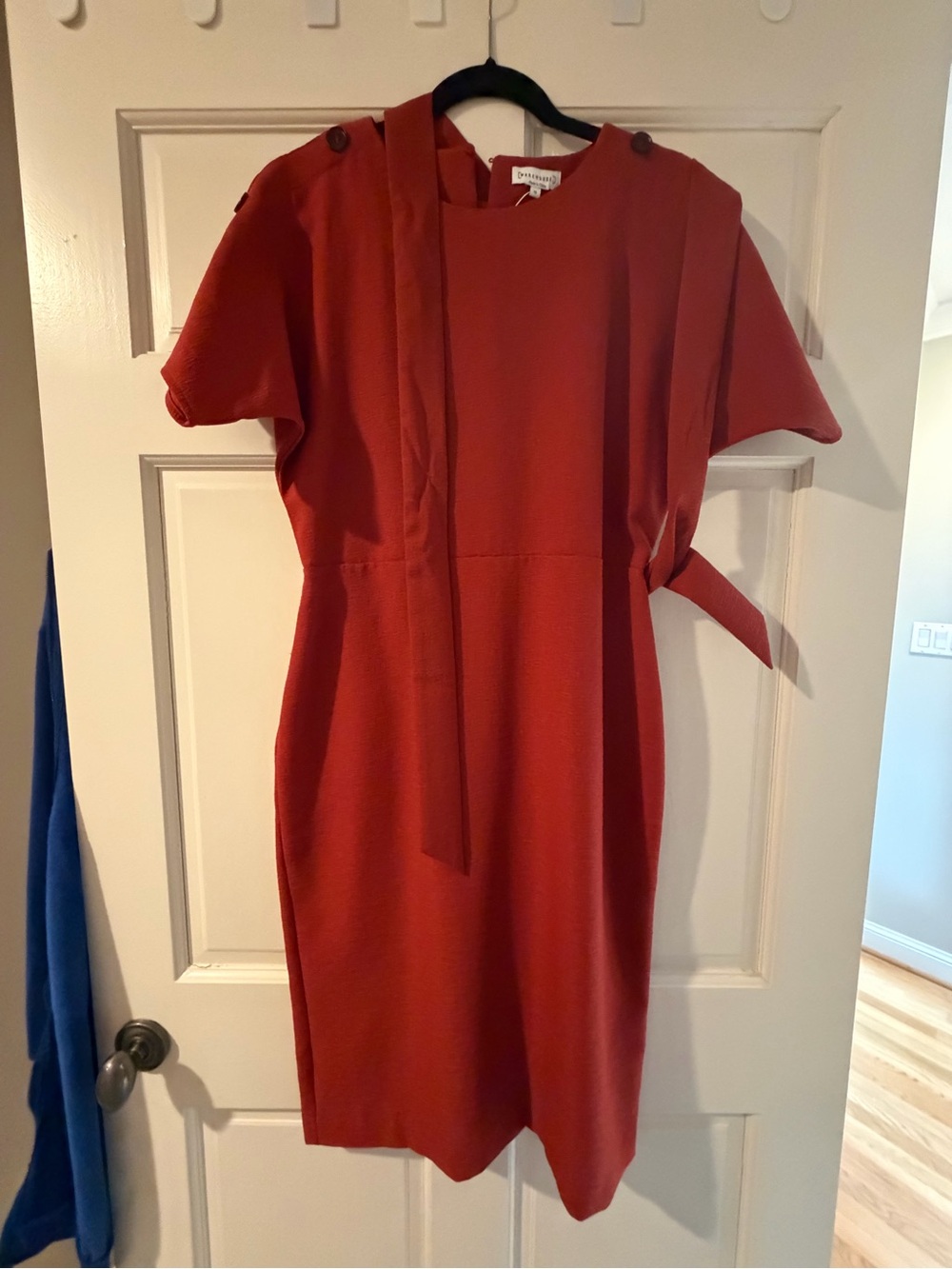 ASOS NWT Women’s Red Tie-Neck Sheath Dress